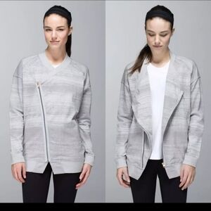 Lululemon Mula Asymmetrical Bundle Wrap Moto Jacket Zip Up Sweatshirt - Size M